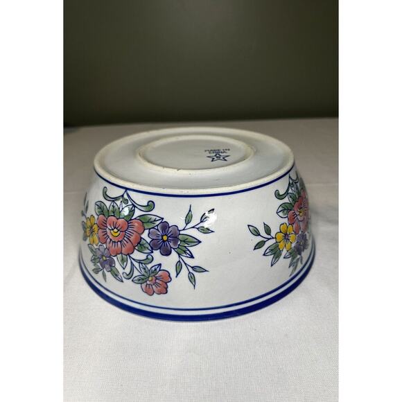 Chinoiserie Ceramic Asian Floral Flower Planter Fruit bowl VTG cottagecore - Picture 4 of 7